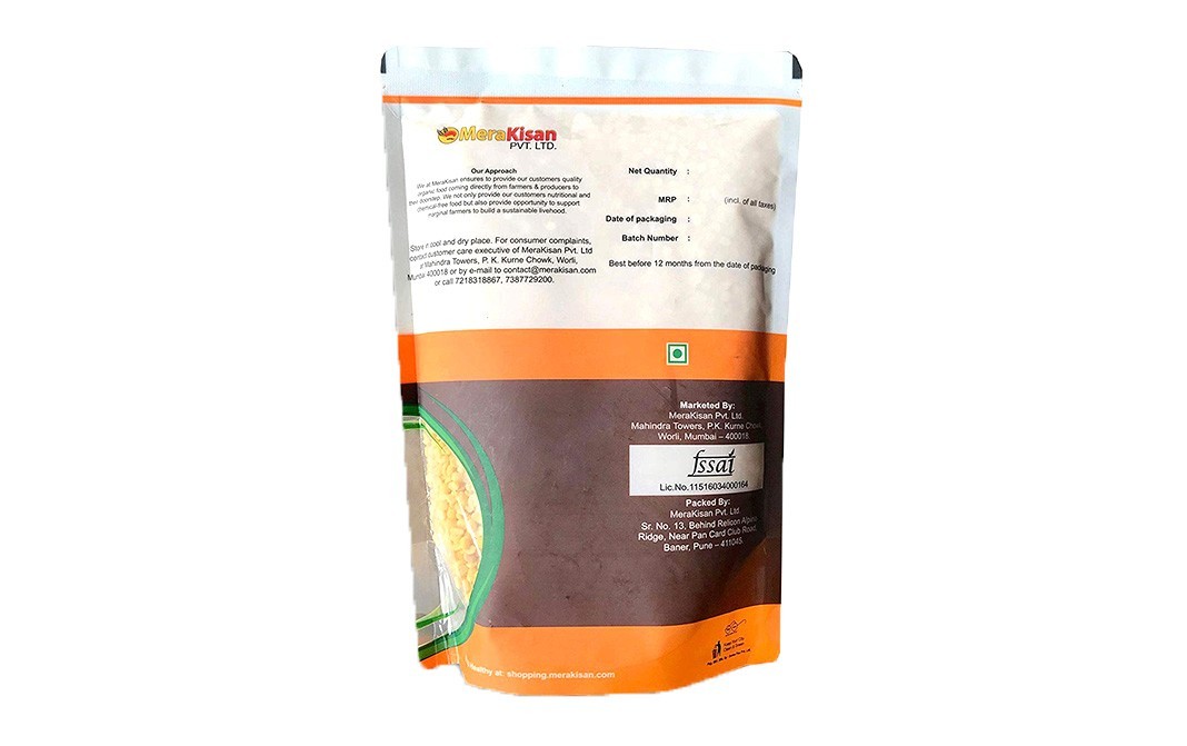 MeraKisan Organic Moong Dal / Split Green Gram (Skin Less)   Pack  500 grams